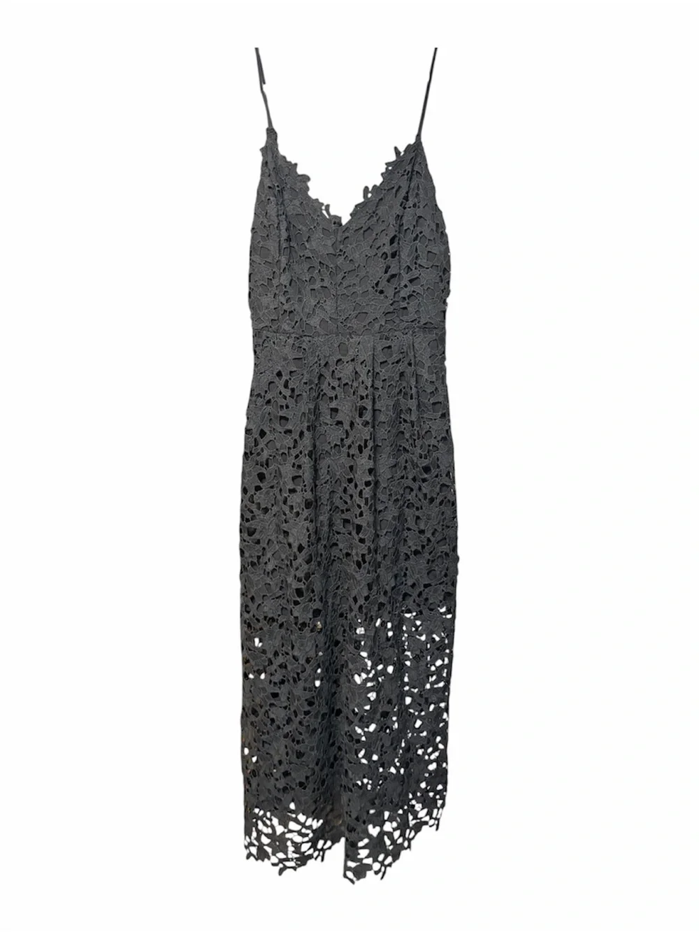 ASTR The Label Black Lace Midi Dress Floral Slip Cocktail Wedding Guest XL - Picture 2 of 6